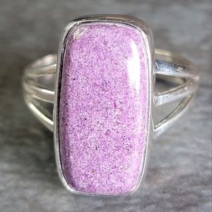 💖Native Purpurite Gemstone Ring Sterling silver